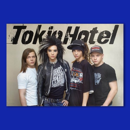 Poster Gruppo Pop Rock Tokio Hotel ( Bill e Tom Kaulitz, Georg Listing e Gustav Schäfer)