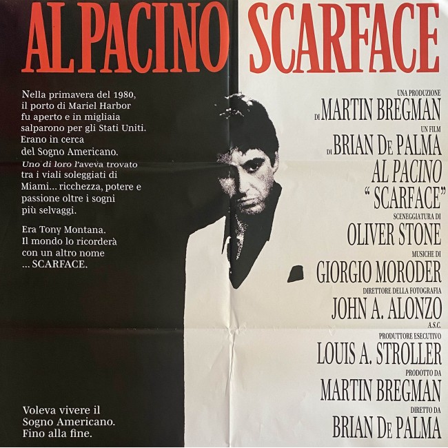 Manifesto Cinematografico Scarface - Al Pacino - 100X140 CM