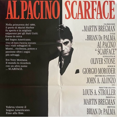 Manifesto Cinematografico Scarface - Al Pacino - 100X140 CM