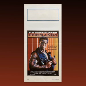 Locandina cinematografica originale Commando 1985 Schwarzenegger