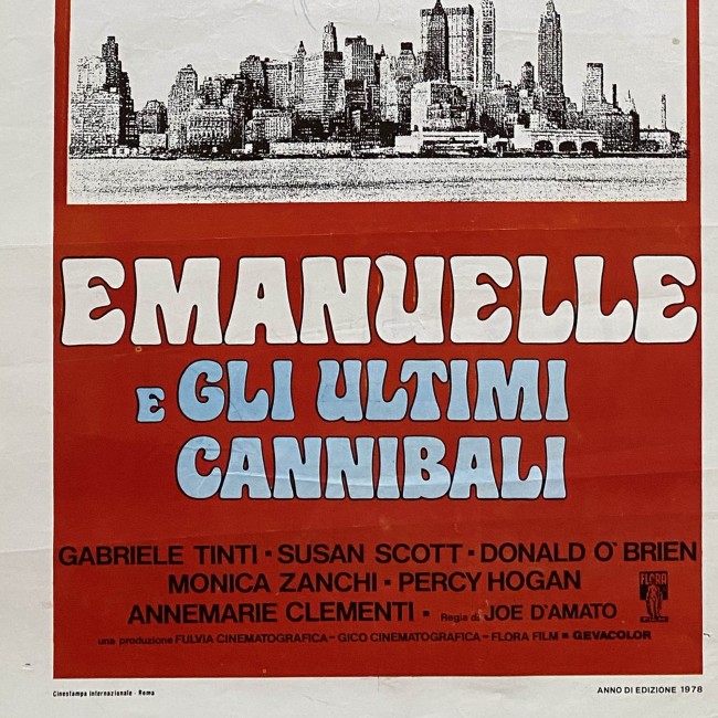 Locandina cinematografica Emanuelle E Gli Ultimi Cannibali - Laura Gemser