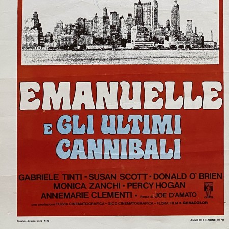 Locandina cinematografica Emanuelle E Gli Ultimi Cannibali - Laura Gemser