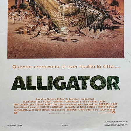 Locandina cinematografica Alligator -  Lewis Teague - 1980