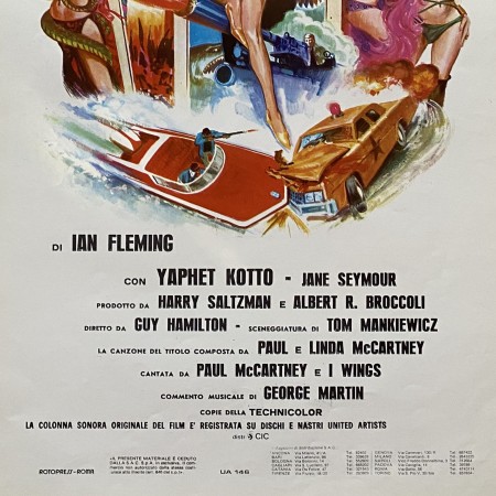 Poster Locandina cinematografica 007 Vivi E Lascia Morire - Roger Moore