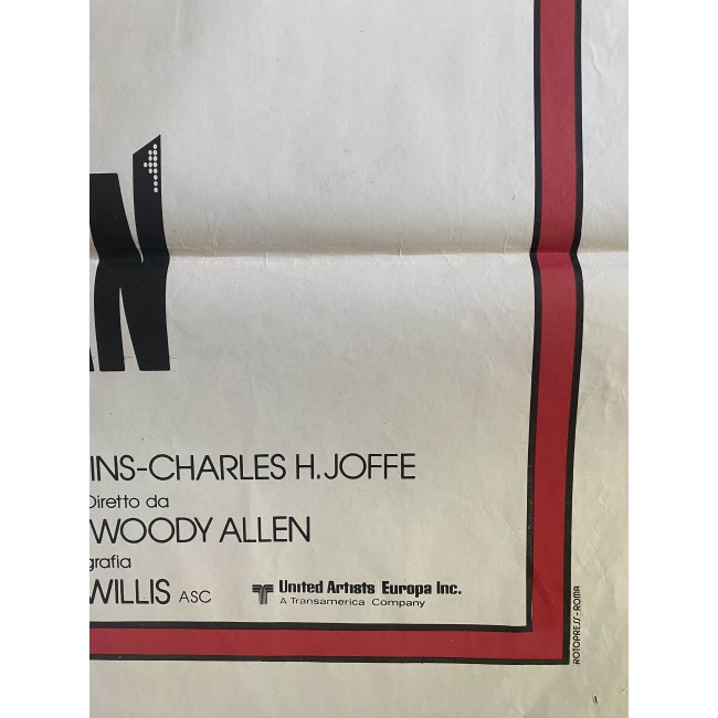 Poster Manifesto  cinematografico originale Manhattan - Woody Aallen - 1979