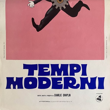Locandina Originale tempi Moderni Charlie Chaplin 33X70 CM