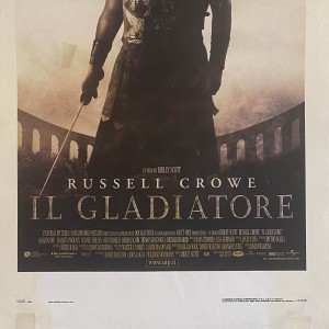 Locandina  cinematografica Il Gladiatore Gladiator Russell Crowe 2000 2