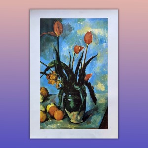 Poster Arte Paul Cézanne - Tulipani - 60X80 CM - Tulips