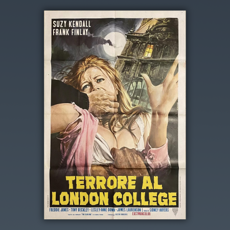 Manifesto Cinema Originale Terrore Al London College  - Assault - 1971 - Horror