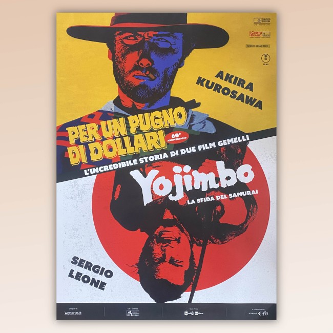Film Poster Yojimbo - Per Un Pugno Di Dollari - Kurosawa - Leone - 70x100 CM