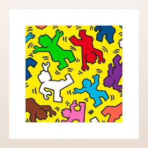 Poster Firmato STEFANO BOLCATO Brick Heaving Keith Haring Poster