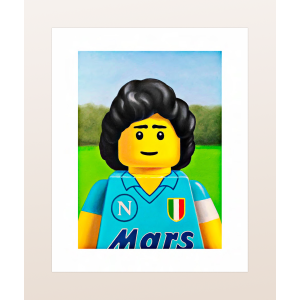 Diego Armando Maradona STEFANO BOLCATO Poster LEGO POP ART