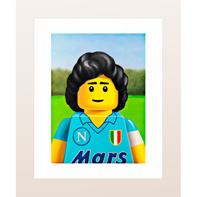 Diego Armando Maradona STEFANO BOLCATO Poster LEGO POP ART