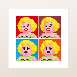 Poster FOUR Marilyn - Andy Warhol STEFANO BOLCATO Poster Lego POP ART