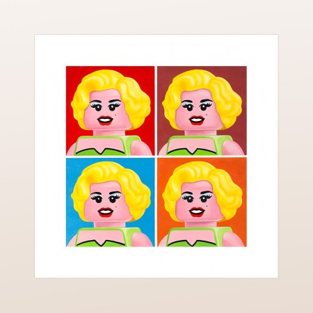 Poster FOUR Marilyn - Andy Warhol STEFANO BOLCATO Poster Lego POP ART
