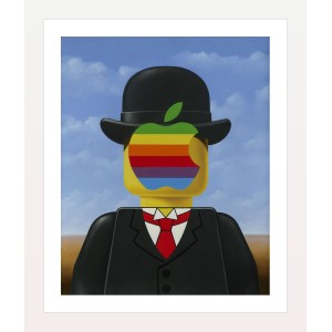 STEFANO BOLCATO Renè Magritte La Grande Pace LEGO POSTER