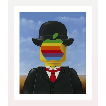 STEFANO BOLCATO Renè Magritte La Grande Pace LEGO POSTER