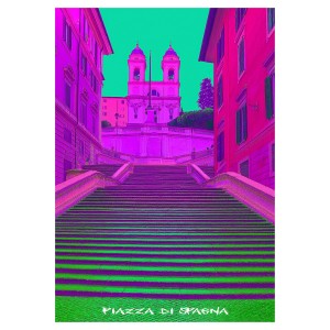 Poster Artistico Piazza Di Spagna Roma Italia_1088