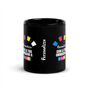 Tazza Nera Black Glossy Mug Personalizzata