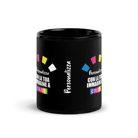 Tazza Nera Black Glossy Mug Personalizzata