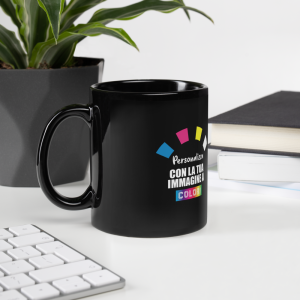Tazza Nera Black Glossy Mug Personalizzata 2