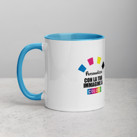 copy of Tazza In Ceramica Bianca Con Interno Colorato Personalizzata