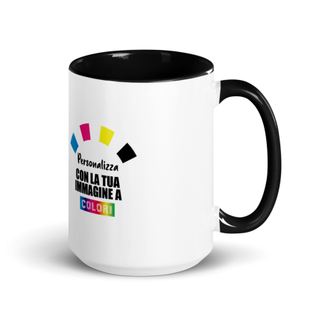 Tazza In Ceramica Bianca Con Interno Colorato Personalizzata
