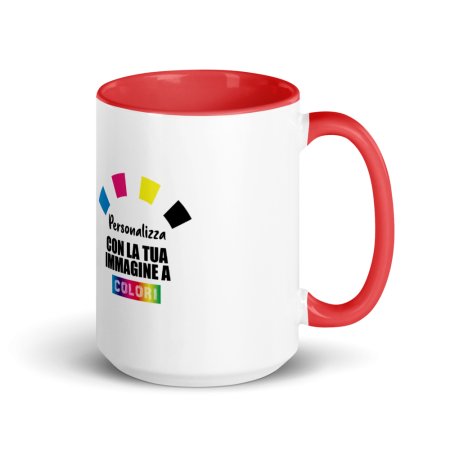 copy of Tazza In Ceramica Bianca Con Interno Colorato Personalizzata