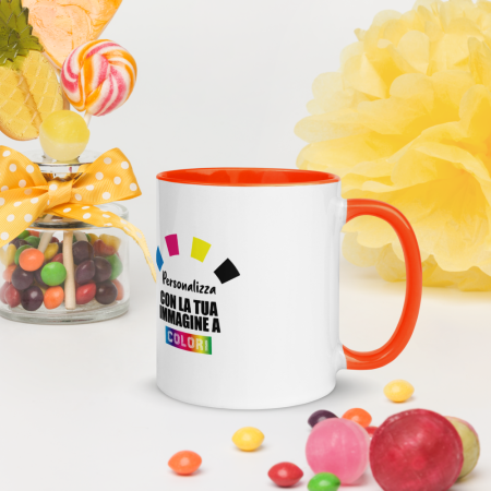 copy of Tazza In Ceramica Bianca Con Interno Colorato Personalizzata