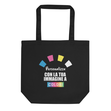 Eco Tote Bag Shopping Bag Shopper In Cotone Personalizzata, foto, grafica, immagini, logo