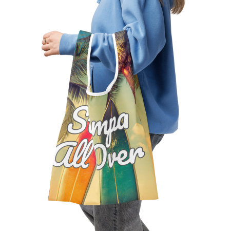 Borsa Shopping Bag Shopper Con Stampa All Over
