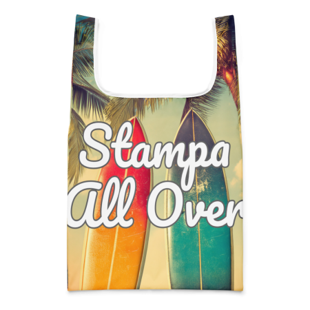 Borsa Shopping Bag Shopper Con Stampa All Over