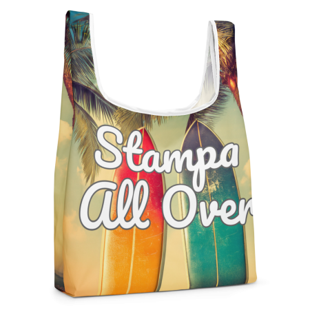 Borsa Shopping Bag Shopper Con Stampa All Over