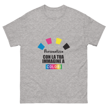 Maglia T-shirt classica Unisex Gildan 5000 Personalizzata, Stampa a colori, logo, immagine, grafica
