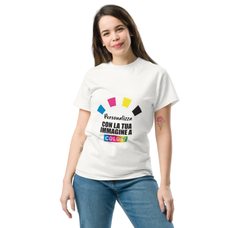 Maglia T-shirt classica Unisex Gildan 5000 Personalizzata, Stampa a colori, logo, immagine, grafica