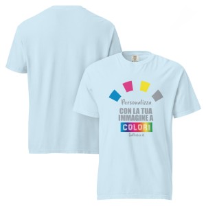 T-shirt Maglietta Unisex Garment Personalizzata , stampa digitale a 1 colore