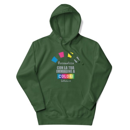Felpa Con Cappuccio Unisex Personalizzata A Colori M2580