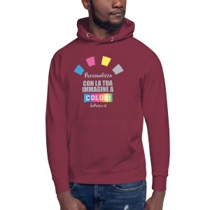 Felpa Con Cappuccio Unisex Personalizzata A Colori M2580