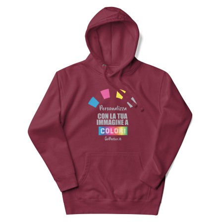 Felpa Con Cappuccio Unisex Personalizzata A Colori M2580