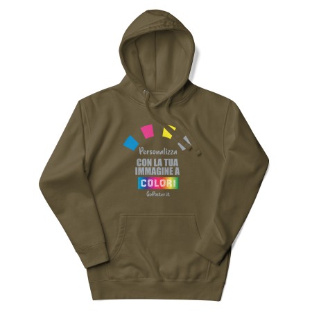 Felpa Con Cappuccio Unisex Personalizzata A Colori M2580