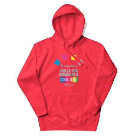 Felpa Con Cappuccio Unisex Personalizzata A Colori M2580