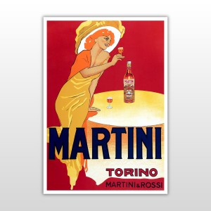 Poster Pubblicità Martini Torino 70X100 CM