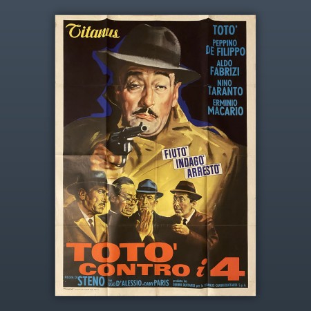 Manifesto Cinematografico Originale Totò Contro I 4 - 1963 - Totò, Peppino De Filippo, Aldo Fabrizi