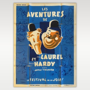 Manifesto Les Aventures De Stan Laurel Et Oliver Hardy 120X160 CM Stanlio E Ollio