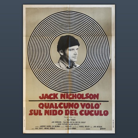 Manifesto Qualcuno Volò Sul Nido Del Cuculo - 1975 - 100X140 CM - Jack Nicholson