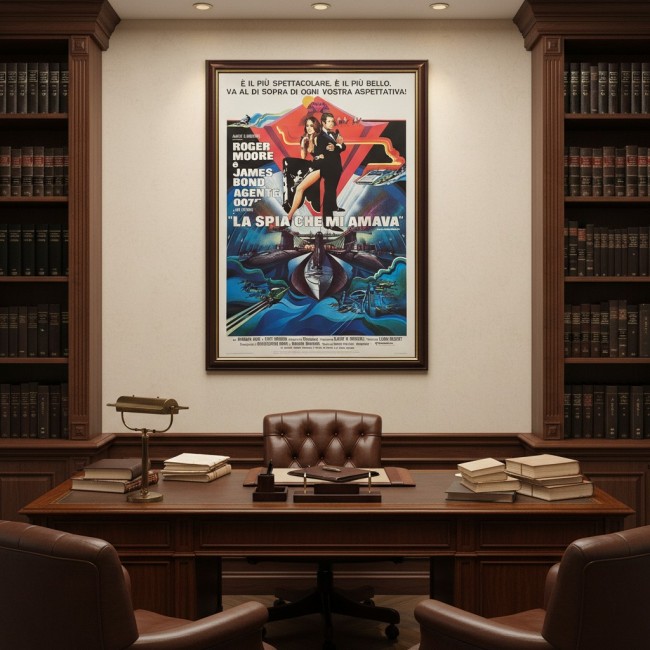 copy of Manifesto La Spia Che Mi Amava - 1977 - Roger Moore - 140X200 CM