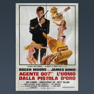 Manifesto L'Uomo Dalla Pistola D'Oro 100x140 CM - 1974 - 007 James Bond