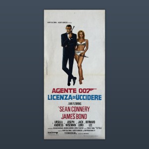 Locandina Agente 007 - Licenza Di Uccidere - 33x70 CM - James Bond Sean Connery