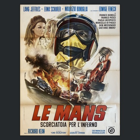 Manifesto Le Mans Scorciatoia Per L'Inferno 1970 EDWIGE FENECH