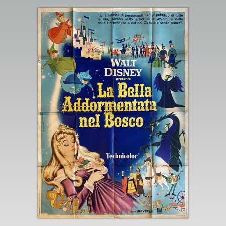 Manifesto Cinematografico La Bella Addormentata Nel Bosco -1959 - 140X200 CM - Sleeping Beauty - Walt Disney